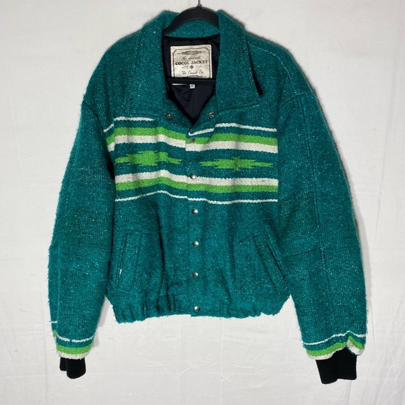 Vintage Carrot Co. Original Cocol Green Southwestern Oversized Bomber Jacket M - Picture 4 of 16